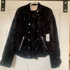 Free people black velvet jacket